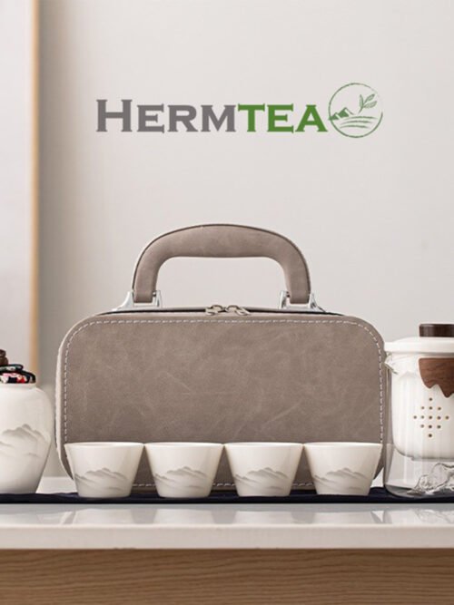 Still Waters Zen Master Set · Portable Glass Gongfu Tea Set (4-Cups) | HermTEA