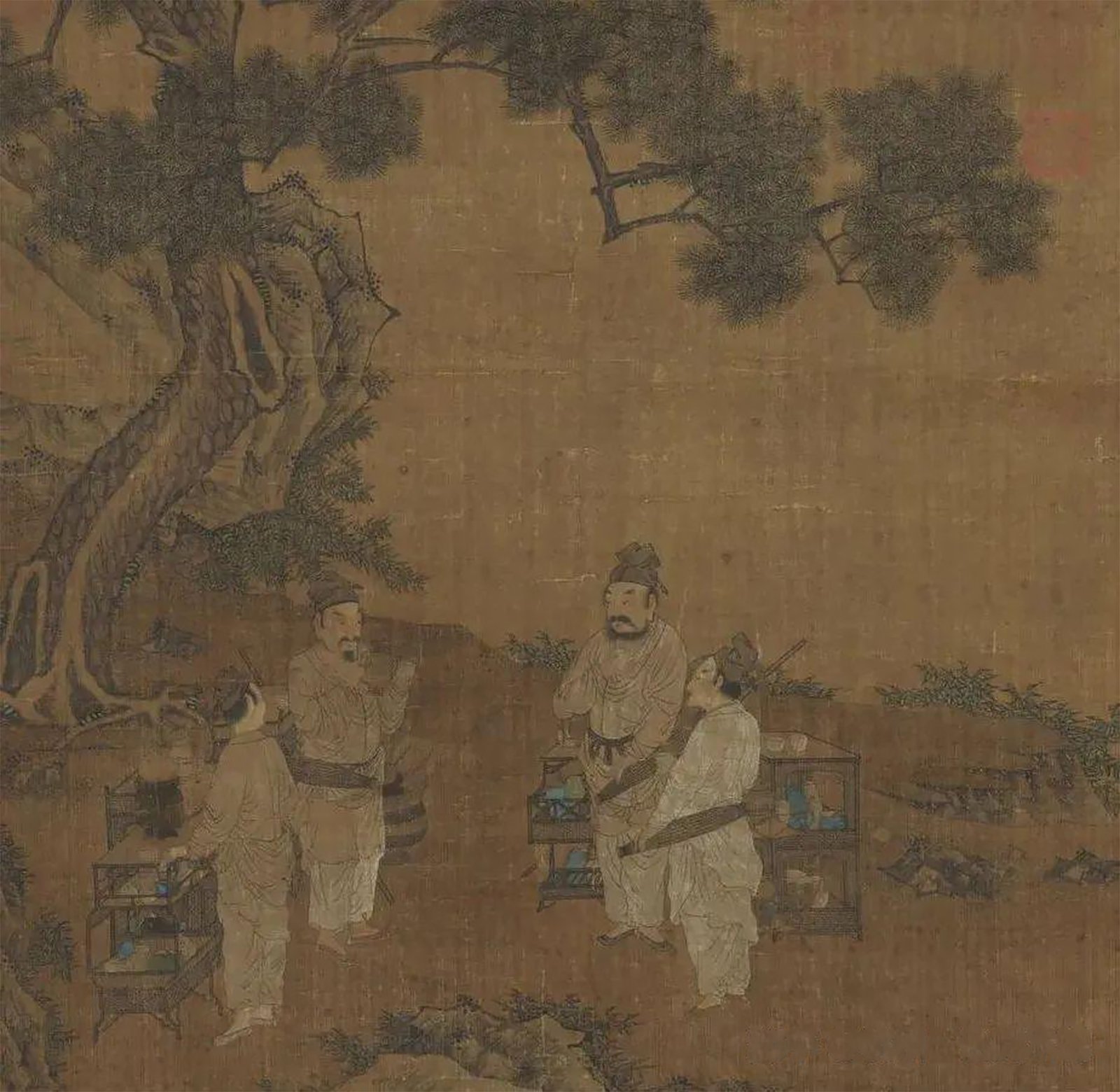 Liu Songnian (Song Dynasty) Chasing Tea（宋）刘松年《撵茶图》