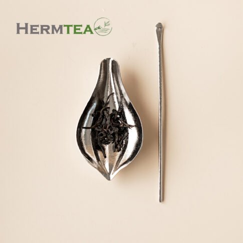 Lotus Grace · Pure Titanium Tea Strainer & Spoon Set | HermTEA