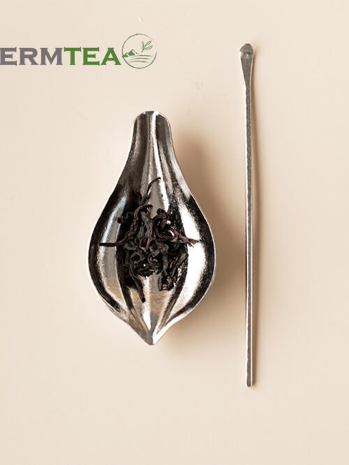 Lotus Grace · Pure Titanium Tea Strainer & Spoon Set | HermTEA