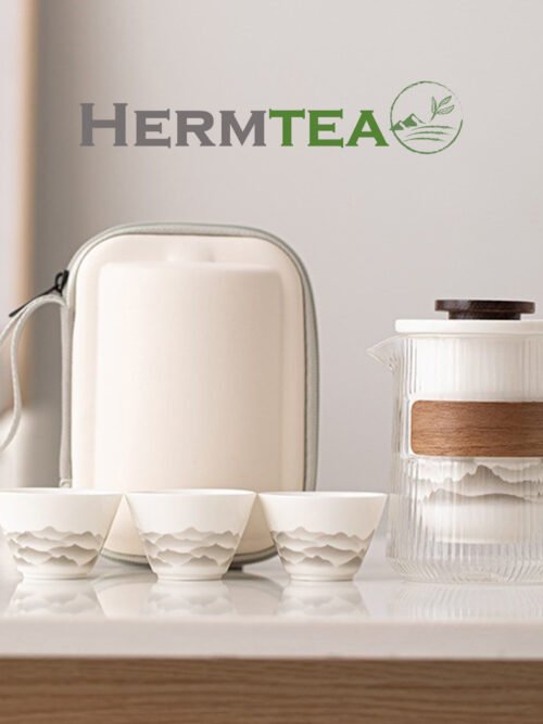 Vagabond Lite · Portable Glass Gongfu Tea Set (3-Cups) | HermTEA