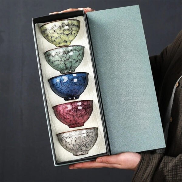 ElementalHarmony·Kiln-TransmutedTeaCupSet6